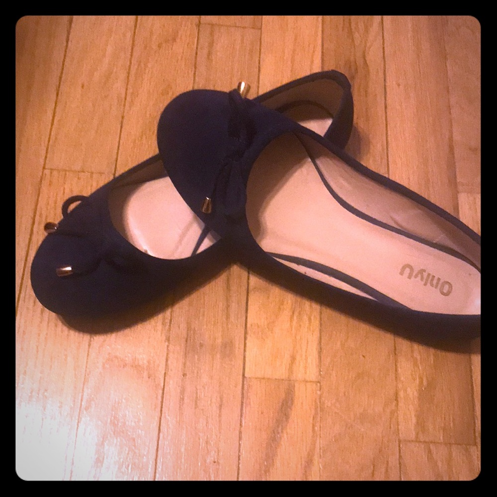 Womens dark blue flats, size 7